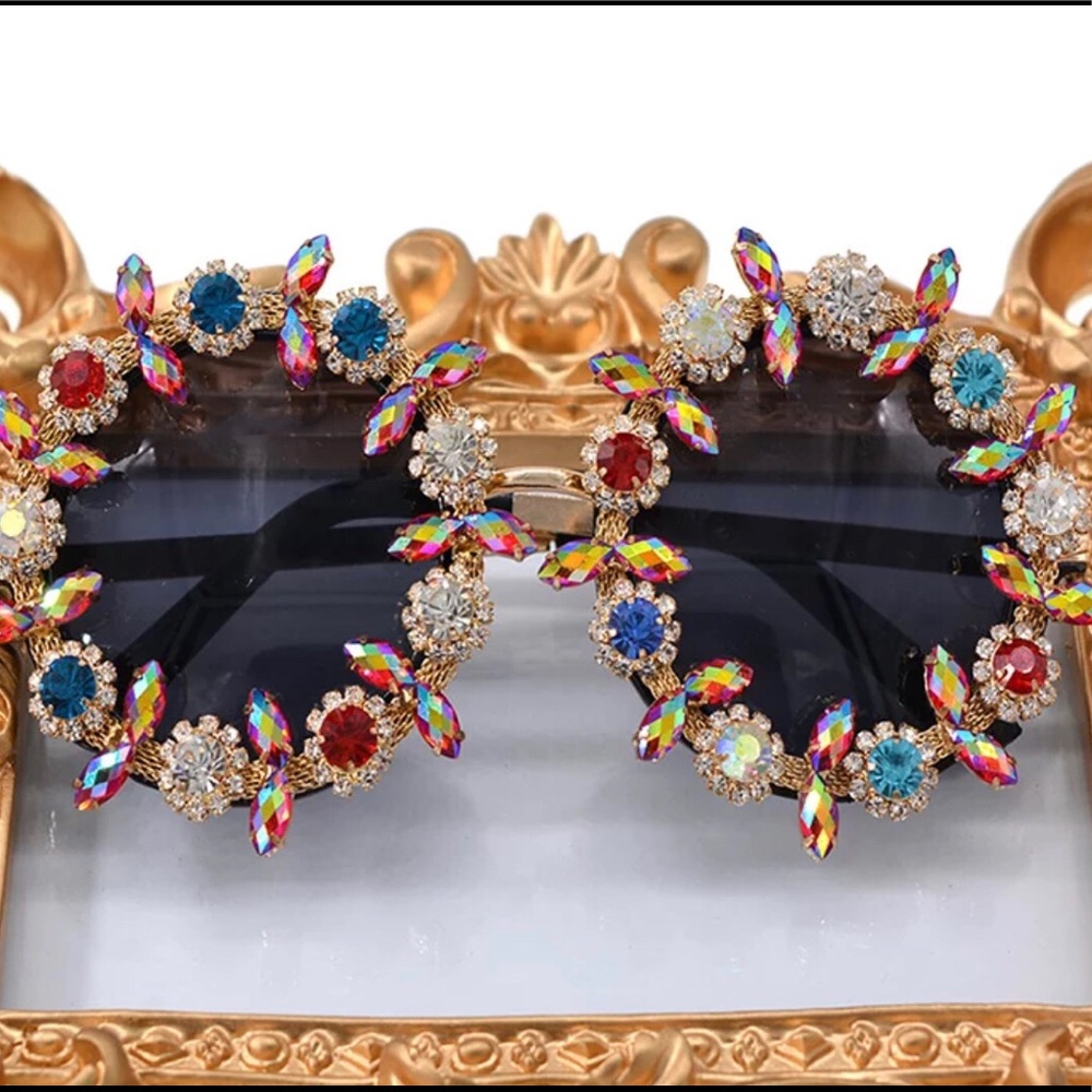 Baddies Only Rhinestone Sunglasses